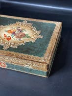 Superbe boîte florentine italienne en bois peint – décor, Antiek en Kunst