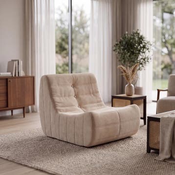 Retro loungefauteuil - 78 x 95 x 70 cm | zithoogte 35 cm |, Huis en Inrichting, Verzenden, Nieuw