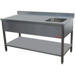 Spoeltafel | RVS | 1 Spoelbak (Rechts) | Bodemschap |, Verzenden, Nieuw in verpakking