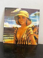 Grace Kelly Riviera Style – Sfeervol Vintage Emaille Bord -, Antiek en Kunst