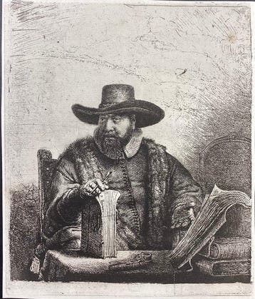 Rembrandt Harmensz van Rijn (1606-1669), after - Ritratto