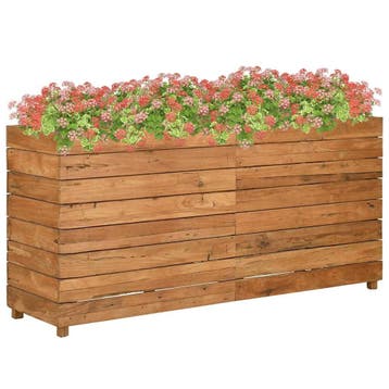 vidaXL Plantenbak verhoogd 150x40x72 cm gerecycled teakhout, Verzenden