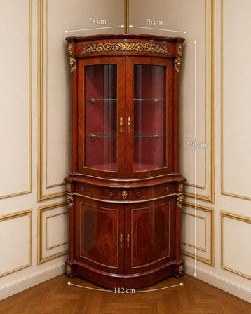 Vitrinekast - Mahonie - Vitrine circa 1890