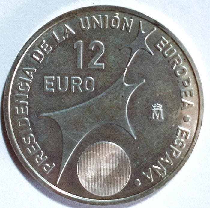Spanje, Portugal. 5 Euro / 12 Euro 1997/2002 (2 moedas), Timbres & Monnaies, Monnaies | Europe | Monnaies non-euro