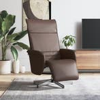 vidaXL Fauteuil verstelbaar met voetensteun kunstleer bruin, Verzenden, Nieuw