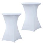 Set Van 2 Stuks! Statafelrok Wit 80 CM Alora Tafelrok Voor, Nieuw, Alora