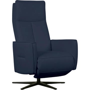 Leren handmatige relaxfauteuil Honor - Toledo Kobalt, Nieuw, Ophalen of Verzenden, Modern, 50 tot 75 cm