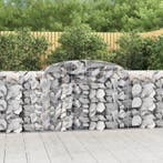 vidaXL Schanskorven 9 st gewelfd 300x50x100/120 cm ijzer, Verzenden, Nieuw