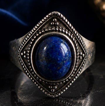 Bague vintage Templarium Francs-maçons en argent sterling