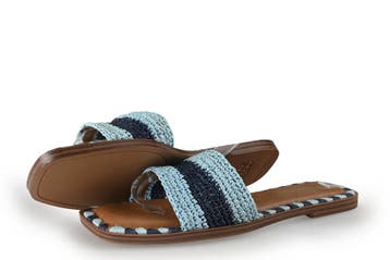 Tamaris Muiltjes in maat 38 Blauw, Tamaris, Gedragen, Verzenden, Blauw