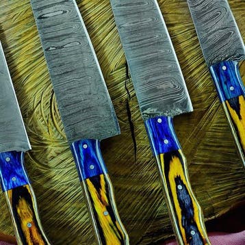 Keukenmes - 612 - Staal, Hout - Azië - Koksset voor in de