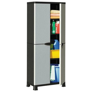 vidaXL Opbergkast 68x39x171,5 cm rattan ontwerp, Verzenden, Nieuw