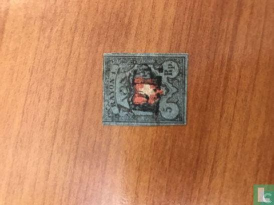 Zwitserland - Posthoorn en wapenschild - 1850, Postzegels en Munten, Postzegels | Europa | Zwitserland, Gestempeld, Verzenden