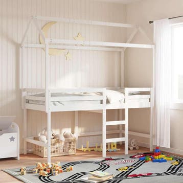 vidaXL Kinderbedhuisje 207x95,5x159 cm massief grenenhout, Verzenden, Nieuw