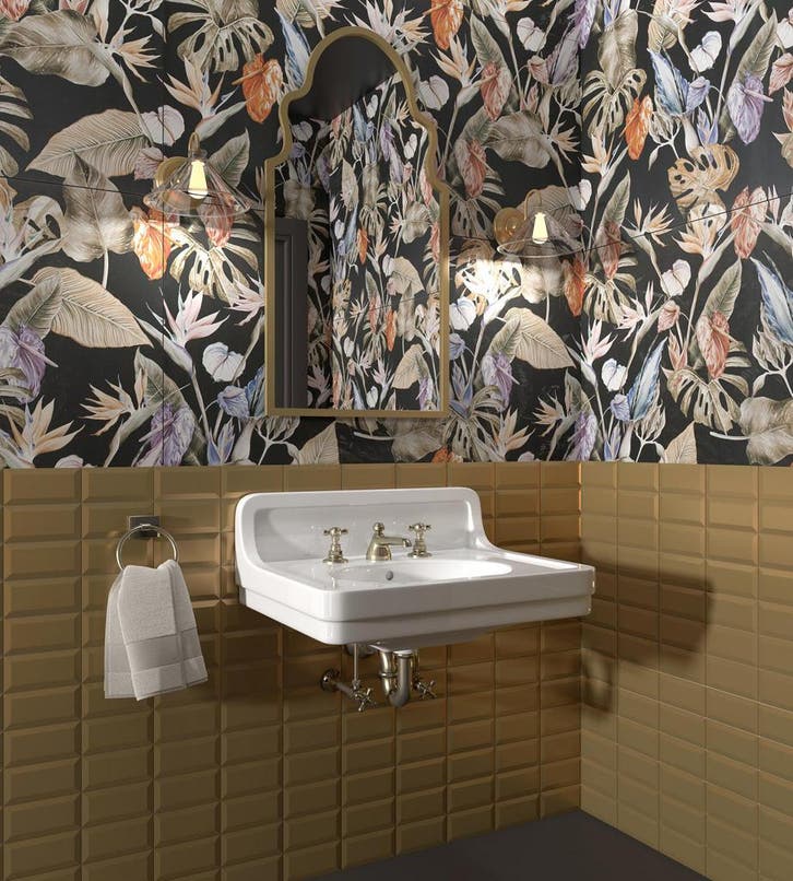 Wandtegel Terre Agostino Sub Oro Goud Metro Mat 7,5x15, Bricolage & Construction, Dalles & Carrelages, Enlèvement ou Envoi