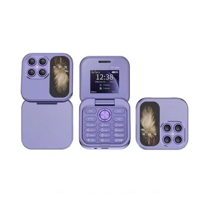 I17 Mini Vouwbare Telefoon - 1.77 inch HD Scherm - Dual SIM, Telecommunicatie, Mobiele telefoons | Overige merken, Nieuw, Verzenden