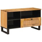 vidaXL TV Kast met lade Bruin 80 x 33 x 46 cm Massief Mango, Verzenden, Nieuw
