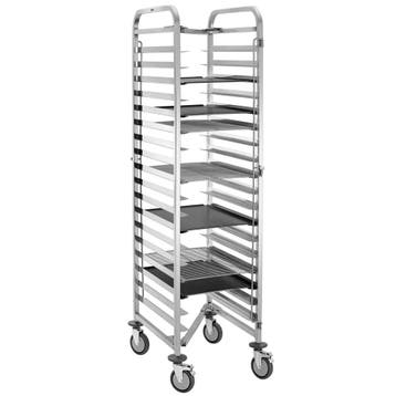 Regaalwagen | RVS | 18 Etages (EN600x400) | Wielen (Geremd), Verzenden, Nieuw in verpakking