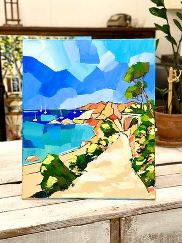 Jiel - Escapade sur la route des calanques - Saint-Raphael., Antiek en Kunst