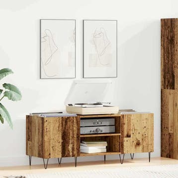 vidaXL Platenkast Oud Hout 121 x 38 x 48 cm Geengineerd Hout, Verzenden, Nieuw