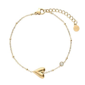 Minimalistische Armband met Hart & Strass - My Jewellery - A, Verzenden, Nieuw