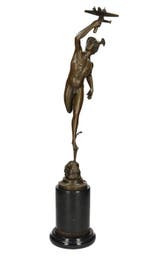 sculptuur, Mercury - 71 cm - Brons, Antiek en Kunst