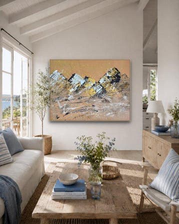 Hestela Charbonnier (Esty) - Mountains of Gold, Antiquités & Art
