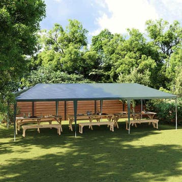 vidaXL Partytent professioneel 90 g/m² 4x9 m groen, Verzenden, Nieuw