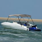 vidaXL Biminitop 3 bogen 183x196x137 cm grijs, Watersport en Boten, Verzenden, Nieuw