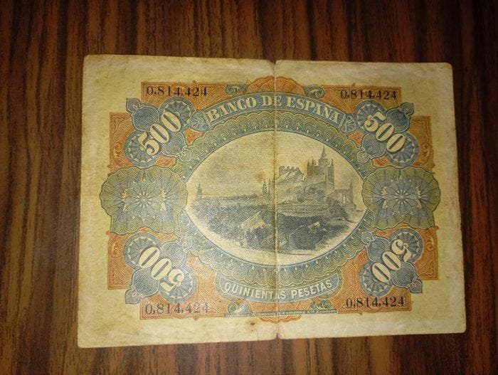 Spanje. - 500 Pesetas 1907 - Edifil 321 / Pick 65. (Zonder, Timbres & Monnaies, Billets de banque | Europe | Billets non-euro