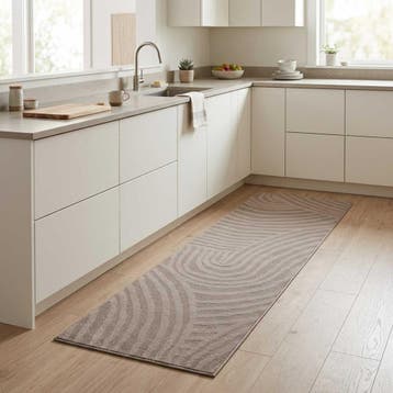 vidaXL Keuken Tapijt Bruin Scandinavisch 300 x 60 cm 100%, Jardin & Terrasse, Paillassons, Verzenden