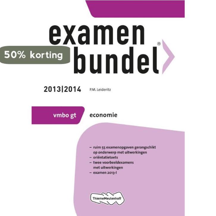Examenbundel 2013/2014 vmbo-gt Economie 9789006080100, Boeken, Schoolboeken, Zo goed als nieuw, Verzenden