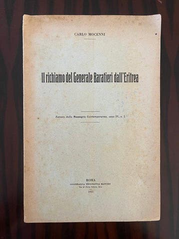 Italian Colonial Eritrea-Africa - Signed Cadorna 1911 Adwa