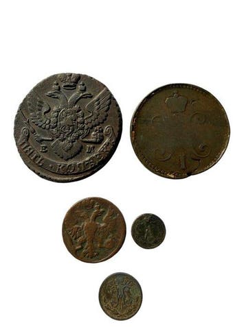 Rusland. Set of 5 coins, various denominations XVIII/XIX