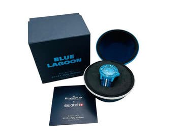 Veiling - Blancpain x Swatch | Scuba Fifty Fathoms Blue Lago, Bijoux, Sacs & Beauté