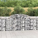 vidaXL Schanskorven 25 st gewelfd 300x50x100/120 cm ijzer, Verzenden, Nieuw