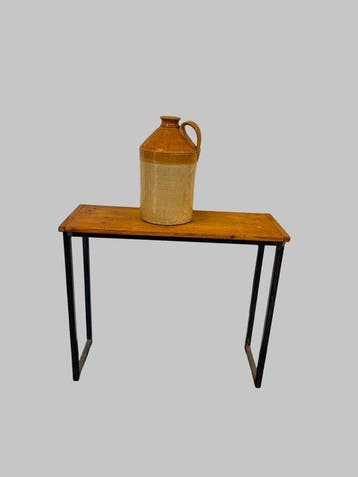 Wandtafel - Staal, Hout - Handgemaakt industrieel