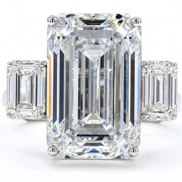 Zonder minimumprijs - Ring - 18 karaat Witgoud - 11.07ct., Nieuw