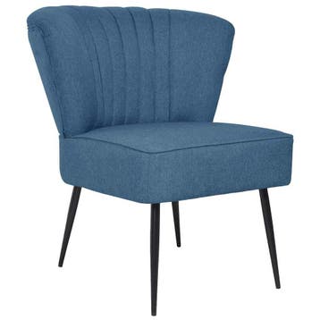 vidaXL Cocktailstoel stof blauw, Huis en Inrichting, Fauteuils, Verzenden, Nieuw