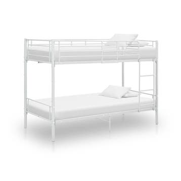 vidaXL Stapelbed metaal wit 90x200 cm, Verzenden, Nieuw