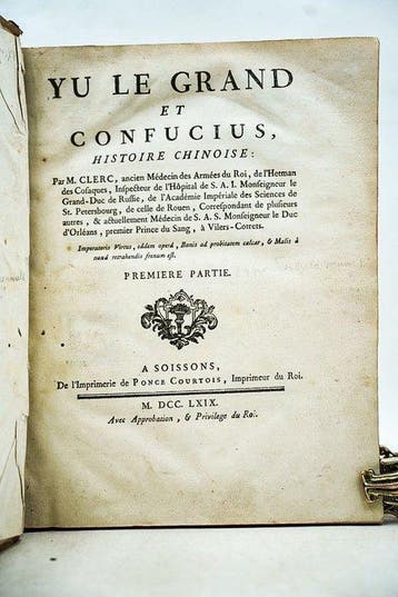M. Clerc - Yu le Grand et Confucius, Histoire chinoise -, Antiek en Kunst