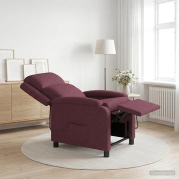vidaXL Massage Relaxstoel Paars Stof, Verzenden, Nieuw
