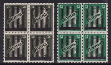 Oostenrijk 1945 - Uitgiften met Gitteropdruk. ATTEST: Kovar, Gestempeld