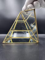 m - Vitrinekast - Glas, Verguld messing - Piramidevormige