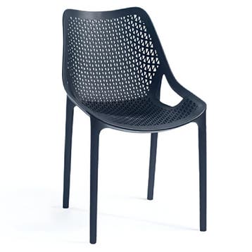 Stoel | Kunststof | Zwart | In-/Outdoor | 500x610x800(h)mm, Zakelijke goederen, Verzenden, Nieuw in verpakking