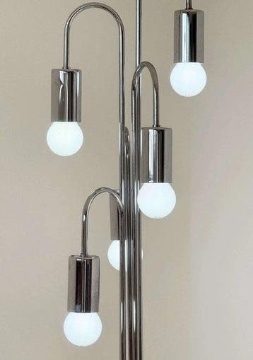 Lampadaire - Métal, Chrome