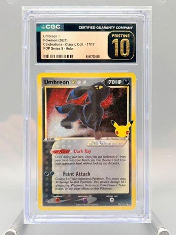 Pokémon Graded card - Umbreon Gold star 17/17 - CGC Pristine, Nieuw