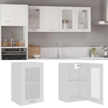 vidaXL Bovenkast Lyon 40x31x60 cm bewerkt hout wit, Huis en Inrichting, Verzenden, Nieuw