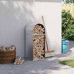 vidaXL Haardhoutopslag 40x45x100 cm gegalvaniseerd staal, Verzenden
