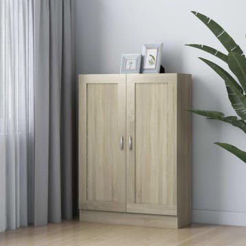 vidaXL Boekenkast 82,5x30,5x115 cm bewerlt hout sonoma, Verzenden, Nieuw